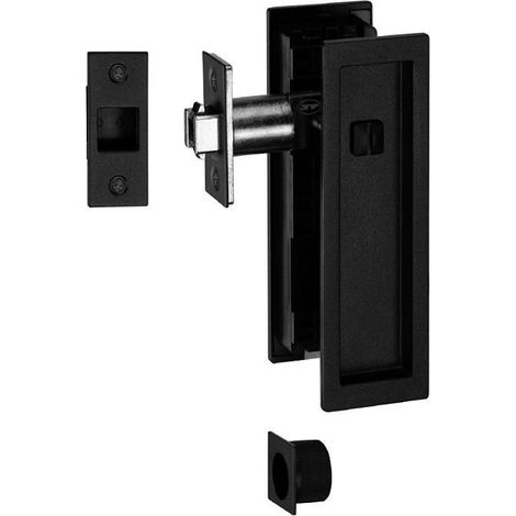 tope de puerta imantado in.20.927 con retención magnética - instalación en suelo y cuerpo metálico acabado negro (1/3)