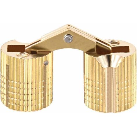 2pcs Charnière Cylindrique Charnière Invisible Porte Placard Armoire 12mm angle ouvrir 180° (1/3)