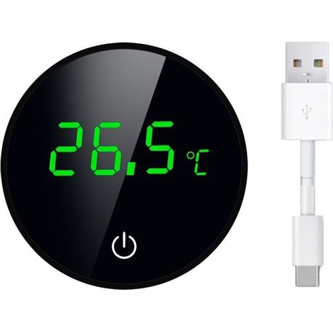 Aquarium-Thermometer, Aquarium-Thermometer, Touch-LED-Display, hohe Präzision, wiederaufladbar