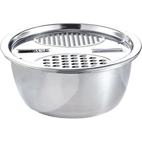 Stackable Mixing Bowls, Space-Saving Steel Set, Versatile Kitchen Tools, Stainless Steel Cooking Bowls, Large Capacity Food Prep Containers, Cookware Set for Baking, Rinsing, Storage (1/5)