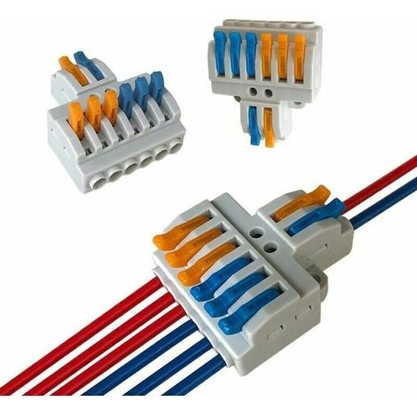 12pcs KV426 Cable Connectors with Lever Nut 2 Input 6 Output 8 Connectors Compact Wire Connector Compact Spring Terminal MUMU (1/4)