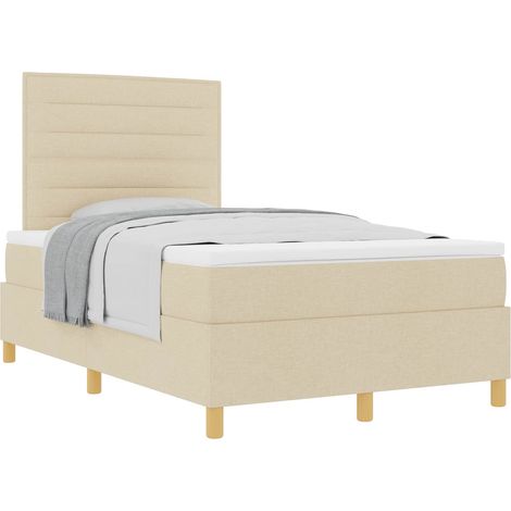 Maison Exclusive - Letto a molle con materasso Crema 120 x 200 cm Tessuto