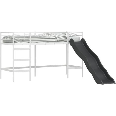 Maison Exclusive - Lit superposé pour enfants avec toboggan Blanc et anthracite