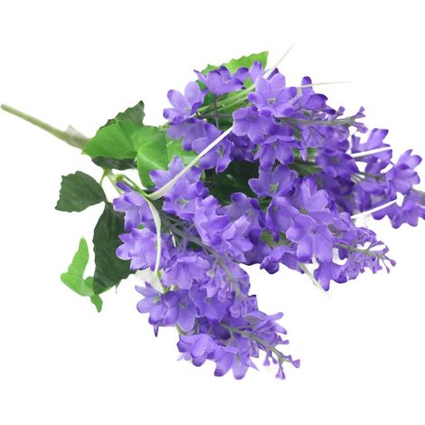 Jacintos artificiales realistas, vibrantes, resistentes al color, decoración floral para bodas, color morado claro. (1/2)