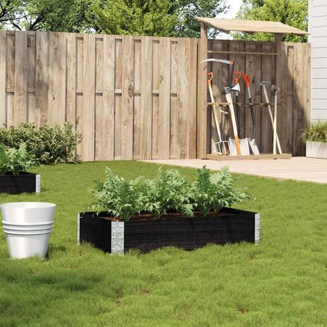 Jardinera de madera maciza de pino negro 100x50 cm (1/5)