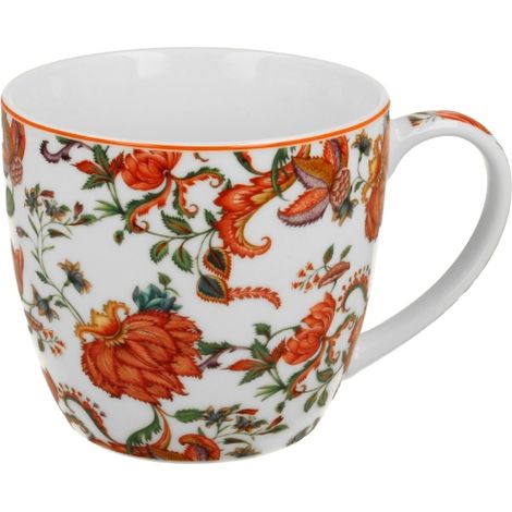 Taza de porcelana de 460 ml con diseño de flores Primavera (1/4)