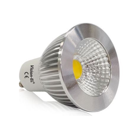Vision-El – Ampoule spot LED GU10 5W – 440 lumens – Blanc chaud 3000K – Angle d'ouverture 80° – Durée de vie 30.000H