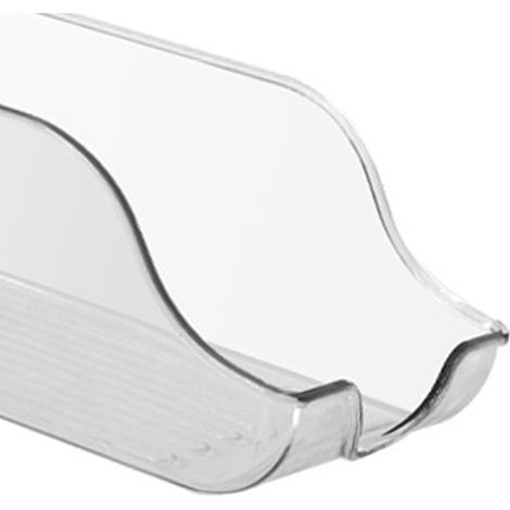 Bac de rangement transparent en plastique pour réfrigérateur, boîte de rangement ménager à double ouverture, panier de bureau en PET (1/5)