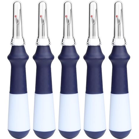 BEBUSINGOTO Découpeur de couture à poignée ergonomique, grand dissolvant de fil coloré pour l'artisanat de couture, enlever les ourlets et les coutures de broderie 5 pièces (1/5)