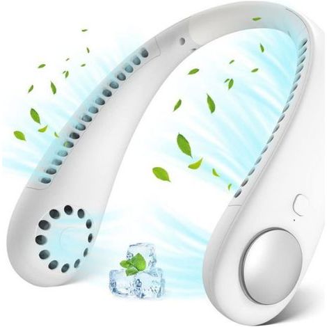Ventilatore USB portatile, mini ventilatore da collo, ventilatore portatile regolabile a 360°, ventilatore da collo USB con 3 velocità (1/5)