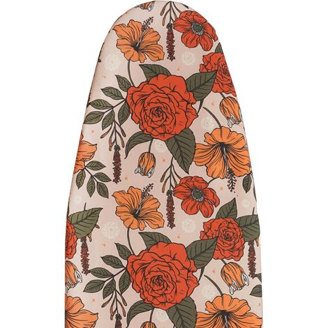 Grande Housse de Planche à Repasser 140x45 cm - Large Housse de Planche à Repasser avec Rembourrage en Feutre de 6 mm d'épaisseur - Cordon de Serrage - Imprimé Floral (1/5)