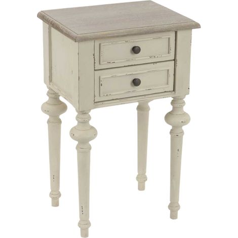 Amadeus - Table de chevet 2 tiroirs en bois mindi L44 cm Légende (1/3)
