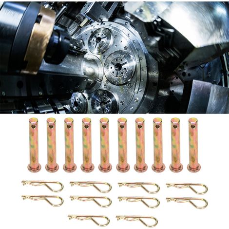 Ensemble de 10 accessoires pour moteurs diesel à refroidissement par air de machines agricoles : jeu de 8 goupilles de type R de 50 mm pour 178F et 186F (1/5)