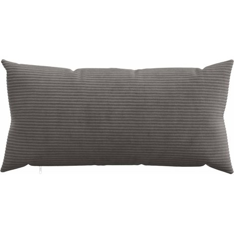 vidaXL Funda de almohada 2 pcs HEERLEN Gris oscuro 40 x 80 cm pana (1/2)