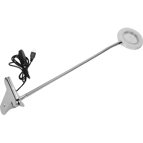 Lampe de lecture universelle USB avec clip réglable, lumière protectrice pour yeux, idéale pour tatouage et beauté (type loupe) (1/5)