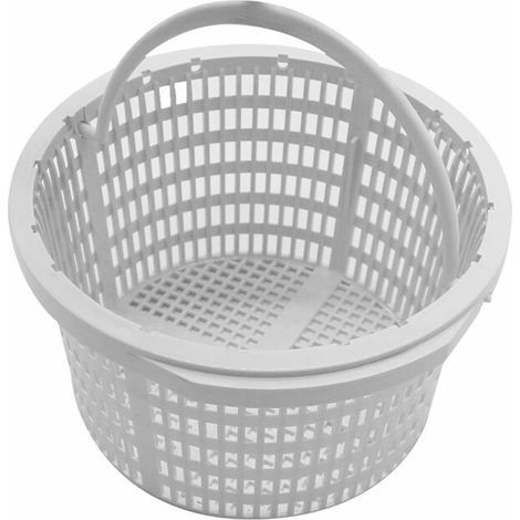 Panier rond pour skimmer de piscine 19 cm – Compatible avec skimmers standards – Retient les déchets flottants – Coloris blanc (1/4)