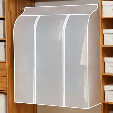Housse Portant Vetement, 50x100x120cm Housse de Vetement Penderie, Housse Vêtements Transparent Anti Mite, Housse de Vêtements Anti-Poussière, Housse Penderie, pour Chemise/Costumes/Manteaux (1/5)
