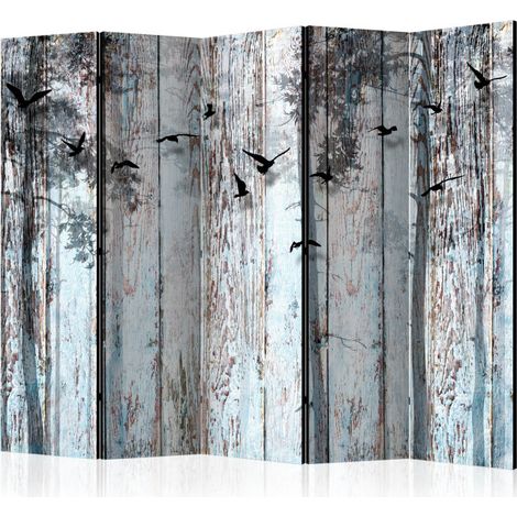 Paravent 5 Volets "Rustic Boards" 172x225cm (1/2)