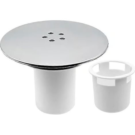 Crépine de douche, cache-bonde de douche 90 mm/115 mm, finition chromée (1/5)
