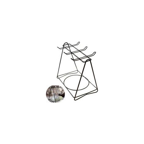 Porte-tasse à Café en Acier Inoxydable - Support d'Affichage pour 6 Tasses à Soucoupe et Cuillère - Pour Maison, Cuisine, Bar (Noir) (1/5)