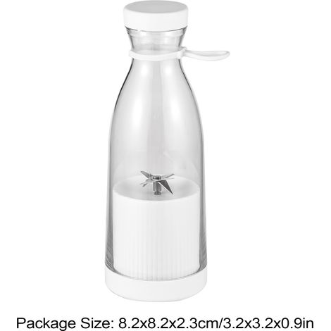 Ortviai Mixeur portable sans fil 380 ml, batterie intégrée 1200 mAh, 6 lames en acier inoxydable, blanc (1/4)