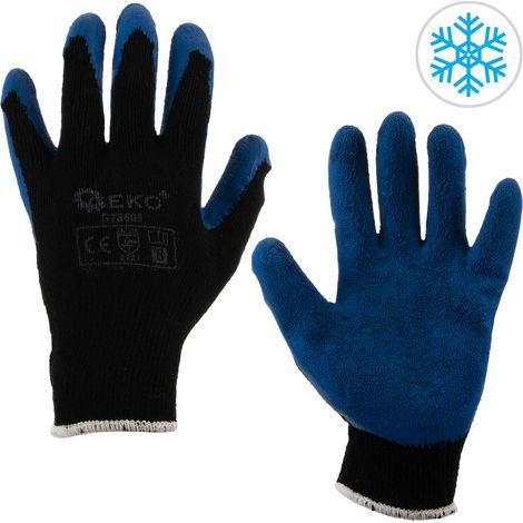 Gefütterte Winterarbeitshandschuhe, blau, Größe 9 (12/240) (1/3)