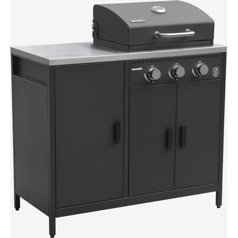Cucina da esterno con barbecue a gas a 3 bruciatori, 1 modulo
