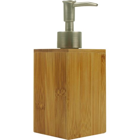 Flüssigseifenspender aus Bambus mit Pumpe, 220 ml (fürs Badezimmer)