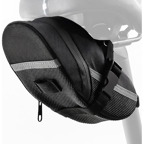 Wasserdichte, kompakte Fahrradsatteltasche – mit Reflektorstreifen – geeignet für Rennrad und Mountainbike (1/3)