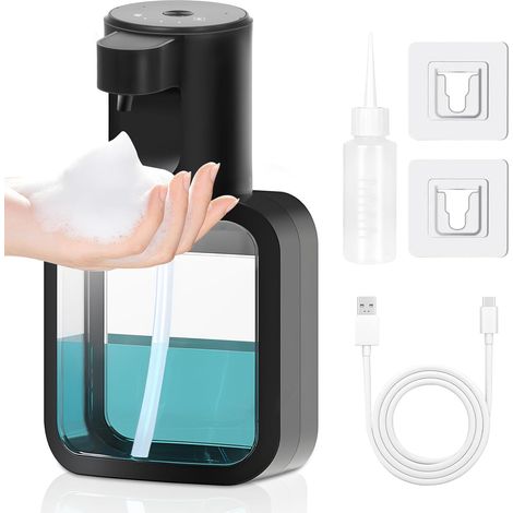 1 Distributeur de Savon Automatique,500mL,Capteur Infrarouge,Rechargeable USB,Étanche IPX5,Salle de Bain (1/5)