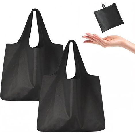 Bolsas de compra plegables de tela Oxford，2 unidades，531038 cm，12,512,5 cm plegadas，Bolsa de almacenamiento，Bolsa de la compra (1/5)