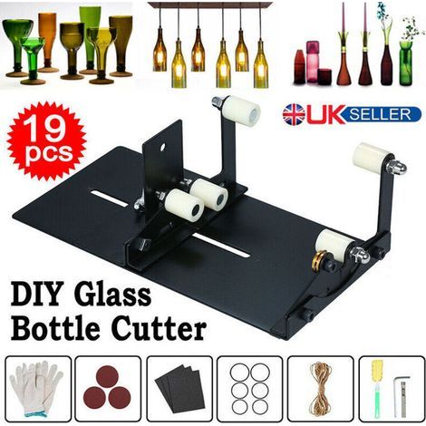 Nouvelle bouteille carrée bouteille en verre outil de coupe coupe-bouteille de vin outil de bricolage ensemble d'outils à main tête de coupe à trois lames (1/4)