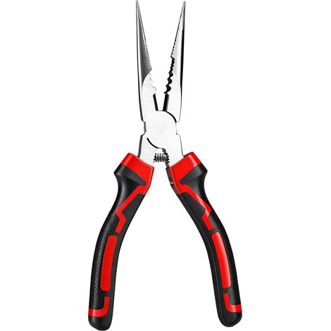 1pc Pince Electricien, Pince A Denuder, Pince A Bec, Pince à Bec Fin 8 Pouces à Axe Excentrique, Cr-V Anti-Usure, Outils Pour DéNuder/Couper/Serrer (1/5)