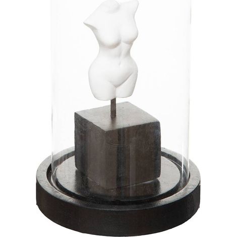 Cloche Subli noir et blanc H21cm - Atmosphera créateur d'intérieur
