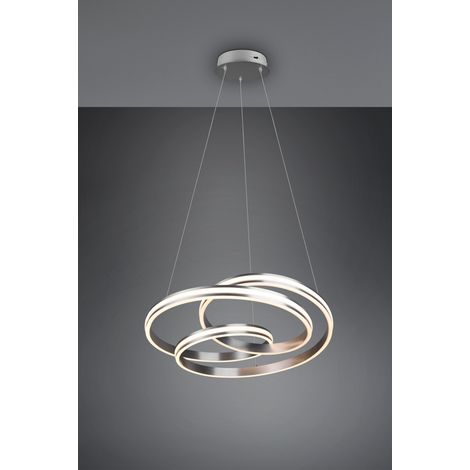 Lampadario Vortice Moderno Yara Nichel Led Dimmer Trio Lighting (1/4)