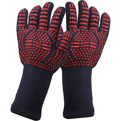Gants De Cuisine - Résistants À La Chaleur Jusqu'à 500 °C - Pour Four Et Grill - Avec Protection Des Poignets - Lot De 2 (1/5)