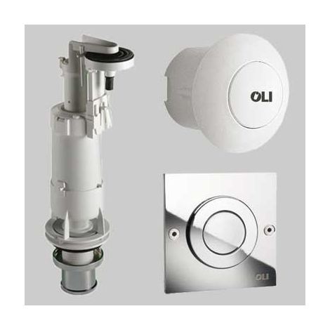 BATTERIA OLI DELUXE PER CASSETTA ALTA  Inox Cromo satinato     OLIVER INTERNATIONAL