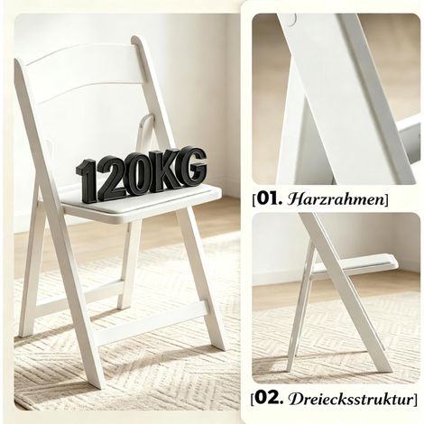 Lot de 4 chaises pliantes portables, multifonctionnelles pour intérieur et extérieur (uniquement 4 tabourets pliants) (1/5)