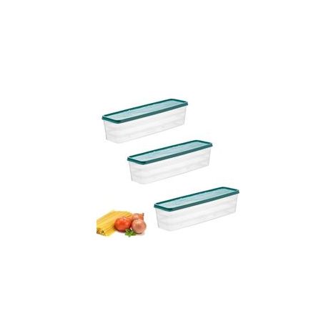 3 Pièces Boîte À Pâtes Transparente Plastique Conteneurs De Nouilles Boîte À Spaghettis Spaghetti Avec Couvercle Convient Pour Stocker Des Nouilles, Des Épices Et Des Céréales(Vert) (1/5)