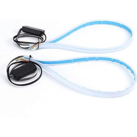 Stück 60 cm blaue, wasserdichte, flexible LED-Lichtleiste für Autos, Tagfahrlicht, Blinker, Leuchtröhre