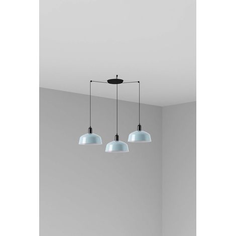 TATAWIN M metallo 3L Lampada a sospensione blu grigiastro