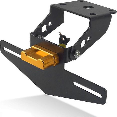 Support de plaque d'immatriculation arrière pour moto avec éclairage LED pour KTM Duke 125 250 390 Duke125 Duke250 Duke390 2017-2020 2021 2022 2023 (Or) (1/5)
