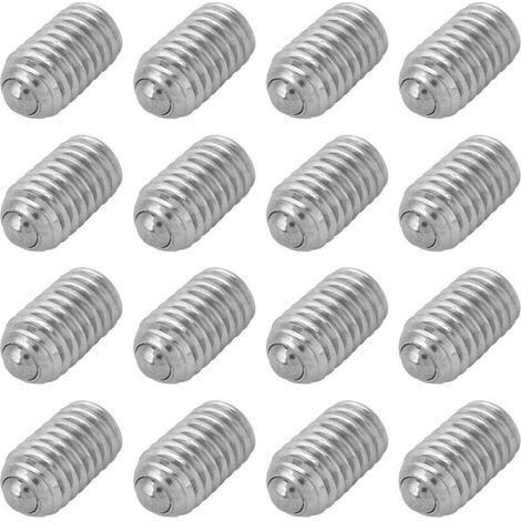 Vis À Piston À Bille À Ressort M6 10, 20Pcs Allen Localisation en Acier Inoxydable À Pointe Sphérique Fixation de La Vis de Piston, pour Équipement de Lubrification, Outil Pneumatique (M6 10) (1/5)