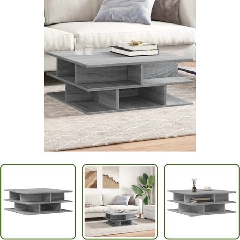 Wohnzimmer - Couchtisch Grau Sonoma 70x70x29 cm Holzwerkstoff (1/5)
