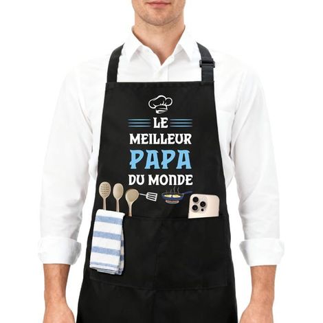 Tablier Cuisine Homme Femme Tablier Barbecue Homme Cadeau Noel Pour Papa Maman Papy Mamie Couple Cadeau Crémaillère[CA67] (1/5)