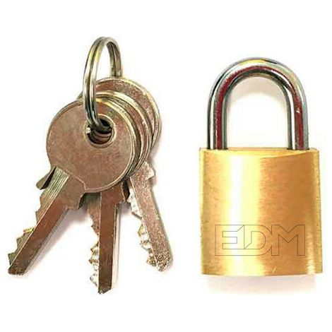 Cadenas en laiton à arc normal, blister 20x12mm