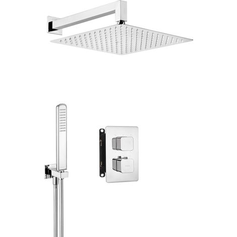 Deante Thermostat-Duschset modern in Chrom