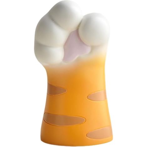 Vaso a forma di zampa di gatto per fiori secchi, vaso idroponico, vaso decorativo in ceramica per casa, ufficio, feste e matrimoni - Arancione