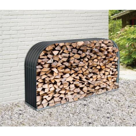 Holzunterstand gewölbt verzinkt und lackiert 212 x 40 x 111 cm STRECKE (1/2)
