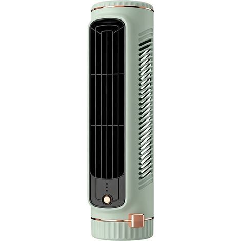 Ventilateur tour portable 5W USB – Sans pales vertical, climatiseur – Maison, chambre – Vert (1/5)